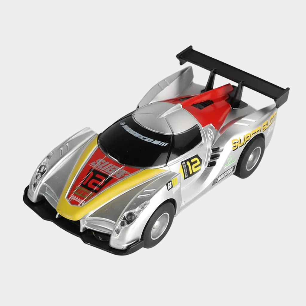 White & Red Endurance Race Car Slot Car